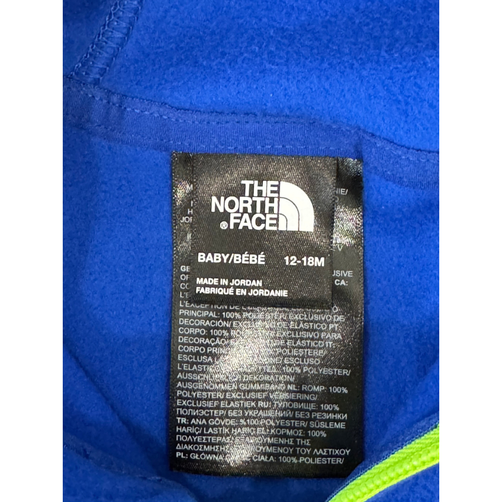 Boys The North Face Fleece Hoodie 12-18M Blue Full Zip - Picture 5 of 7